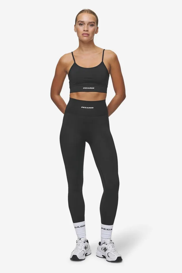 Women Pegador Tops Taja Sport Bra Black White Women Pegador Tops Taja Sport Bra Black White