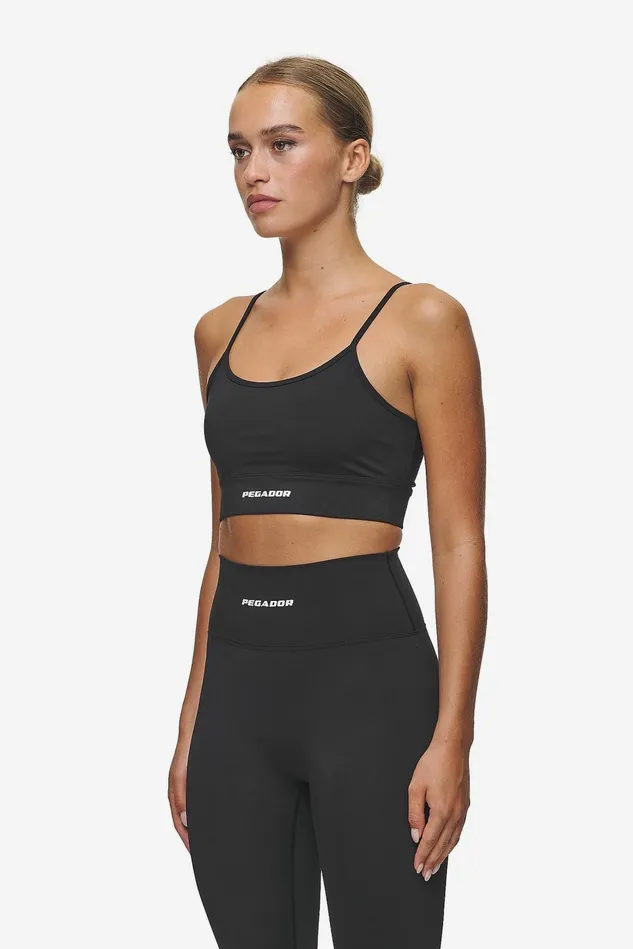 Women Pegador Tops Taja Sport Bra Black White Women Pegador Tops Taja Sport Bra Black White