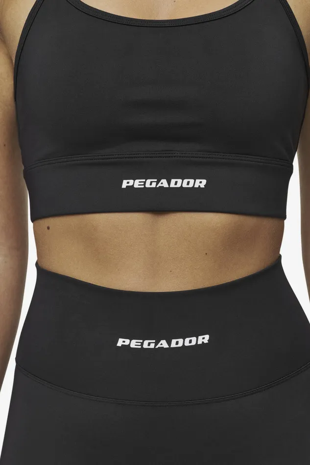Women Pegador Tops Taja Sport Bra Black White Women Pegador Tops Taja Sport Bra Black White