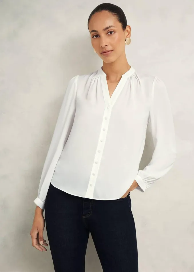 Women Peony Blouse Ivory Hobbs Tops