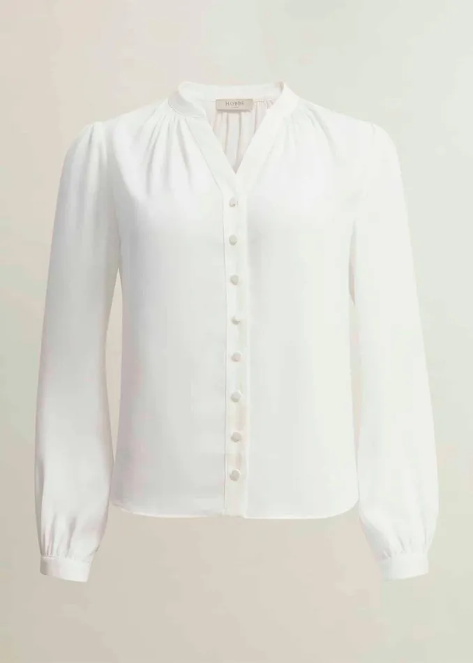 Women Peony Blouse Ivory Hobbs Tops