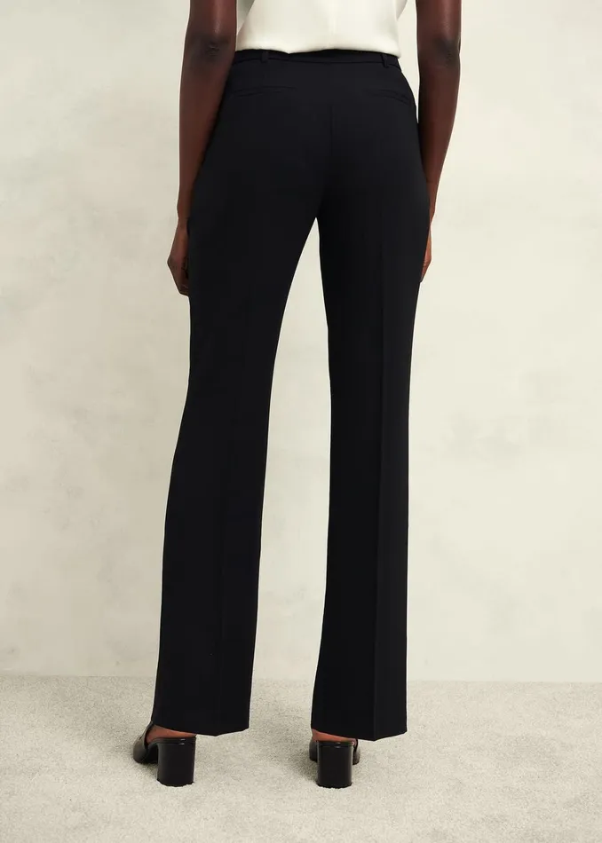 Women Petite Maya Straight Trousers Black Hobbs Trousers