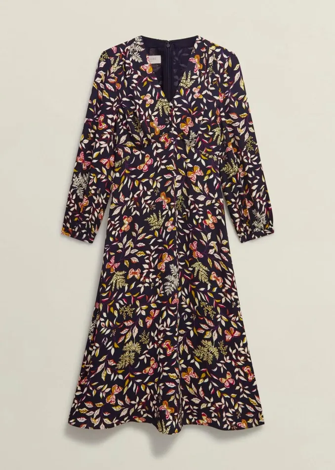 Women Petite Zainah Dress Navy Multi Hobbs Dresses and Jumpsuits
