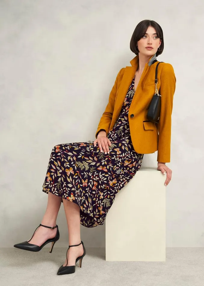 Women Petite Zainah Dress Navy Multi Hobbs Dresses and Jumpsuits