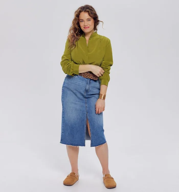 Women Plain Pure Silk Shirt 8211 Ochre Promod Shirts And Tunics Women Plain Pure Silk Shirt 8211 Ochre Promod Shirts And Tunics