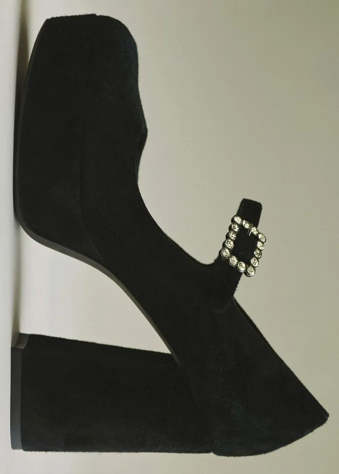 Women Platform Mary Jane Black MEEM