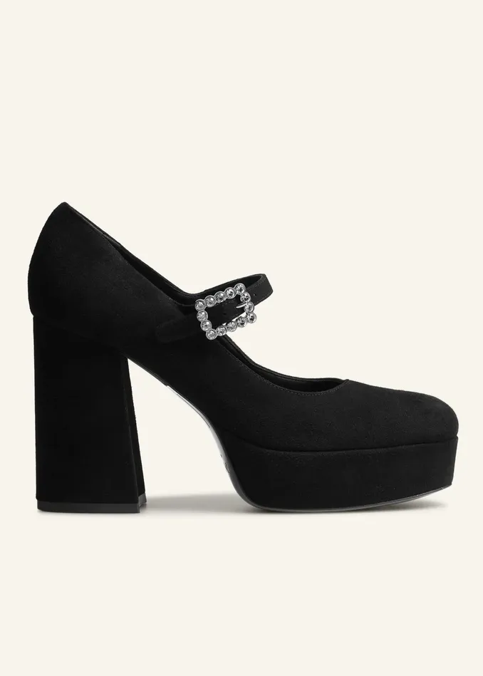 Women Platform Mary Jane Black MEEM