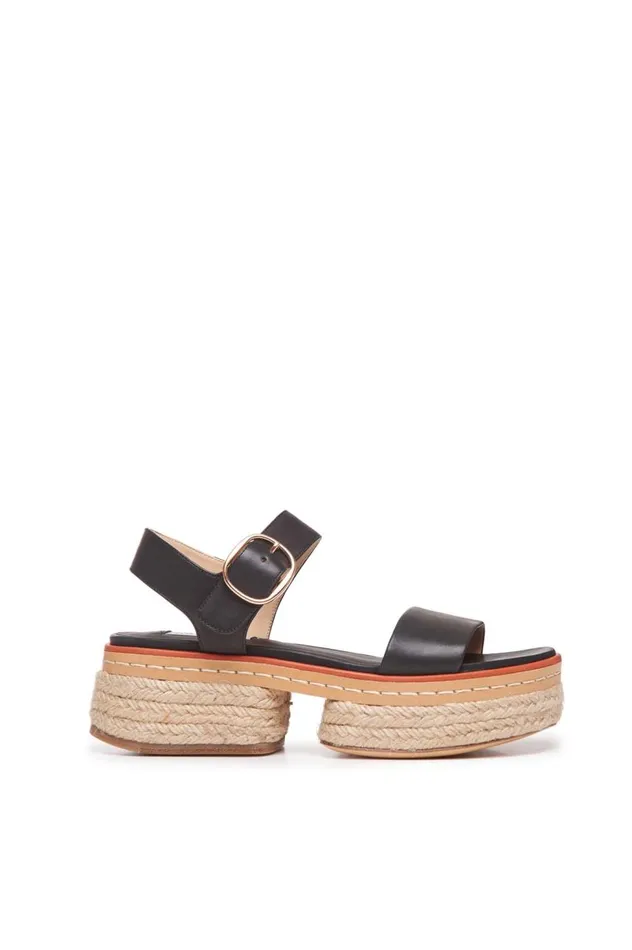 Women Platforms Gabriela Hearst Ryka Platform Sandal In Black Leather