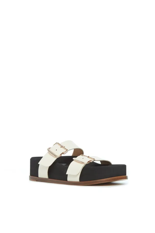 Women Platforms Gabriela Hearst Wren Flat Sandal In White Leather