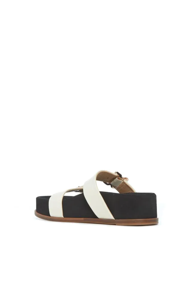 Women Platforms Gabriela Hearst Wren Flat Sandal In White Leather