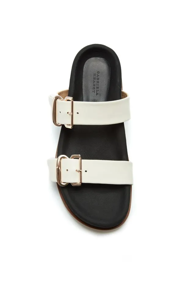 Women Platforms Gabriela Hearst Wren Flat Sandal In White Leather