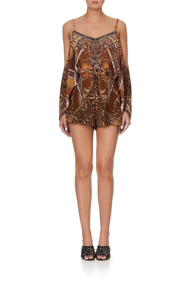 Women Playsuits and Jumpsuits Camilla Drop Shoulder Playsuit Lady Lodge