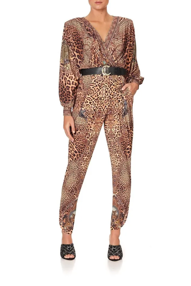 Women Playsuits and Jumpsuits Camilla Jersey Twist Front Jumpsuit Lady Lodge