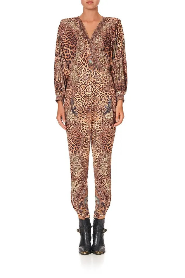 Women Playsuits and Jumpsuits Camilla Jersey Twist Front Jumpsuit Lady Lodge