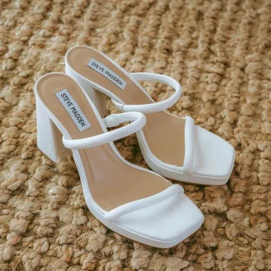 Women POLLY WHITE White Steve Madden Heels Women POLLY WHITE White Steve Madden Heels