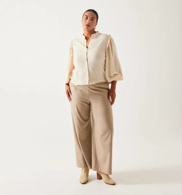 Women PuffSleeved Shirt 8211 Beige Promod Shirts And Tunics Women PuffSleeved Shirt 8211 Beige Promod Shirts And Tunics