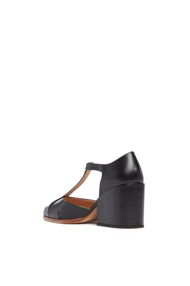 Women Pumps Gabriela Hearst Hawes TStrap Heel In Black Leather