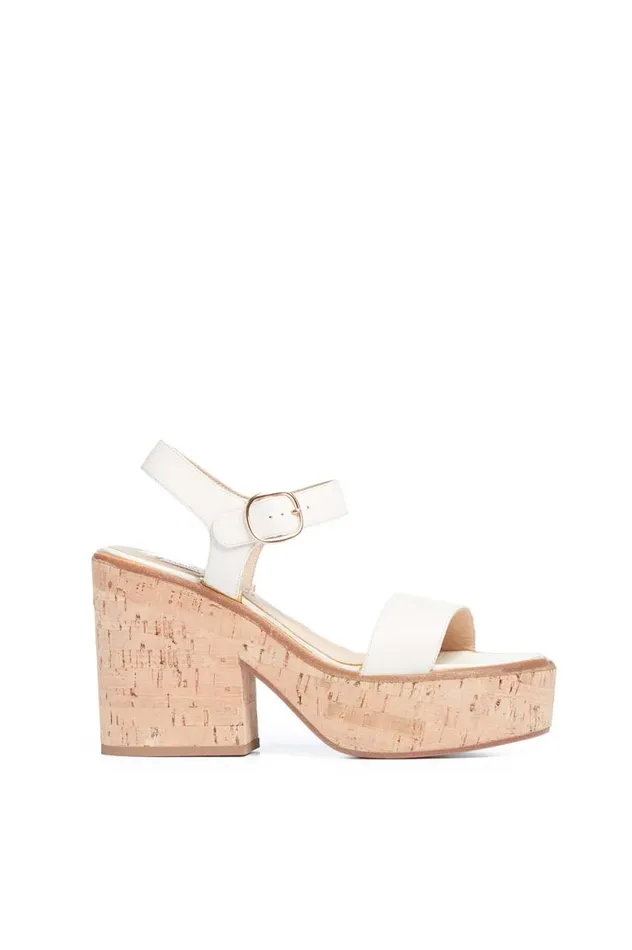 Women Pumps Gabriela Hearst Sardis Platform Sandal In Cream Leather