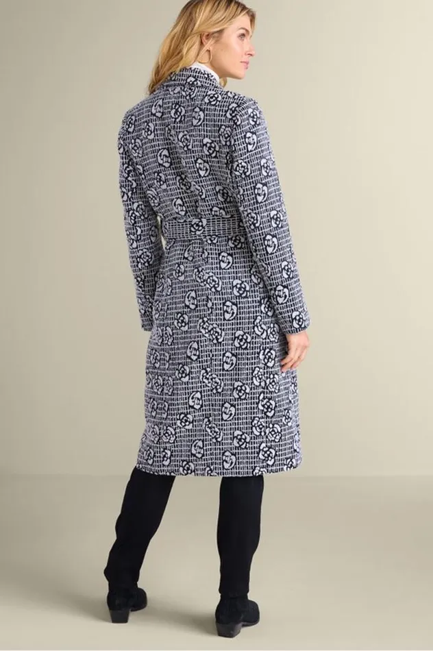 Women Rami Jacquard Coat Blackwhite Soft Surroundings Jackets and Coats Women Rami Jacquard Coat Blackwhite Soft Surroundings Jackets and Coats