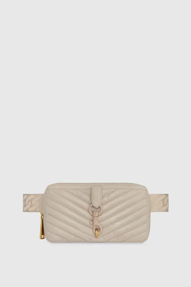 Women Rebecca Minkoff Belt Bags Edie Nylon Belt Bag Stone