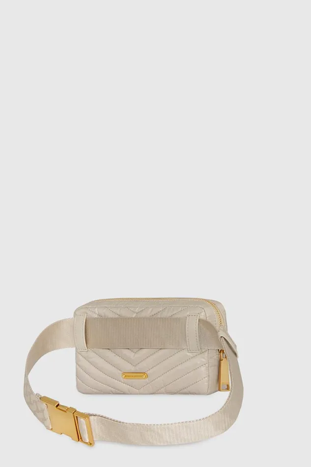 Women Rebecca Minkoff Belt Bags Edie Nylon Belt Bag Stone Women Rebecca Minkoff Belt Bags Edie Nylon Belt Bag Stone
