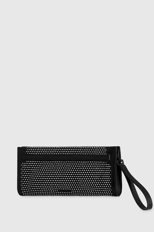 Women Rebecca Minkoff Clutches Curb Link Clutch With Crystals Black Women Rebecca Minkoff Clutches Curb Link Clutch With Crystals Black