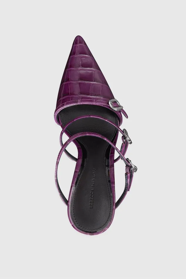 Women Rebecca Minkoff Shoes Buckle Heeled Mule Berry Women Rebecca Minkoff Shoes Buckle Heeled Mule Berry