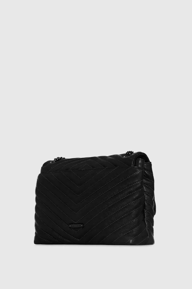 Women Rebecca Minkoff Shoulder Bags Edie Flap Shoulder Bag Blackblack Shellac Women Rebecca Minkoff Shoulder Bags Edie Flap Shoulder Bag Blackblack Shellac