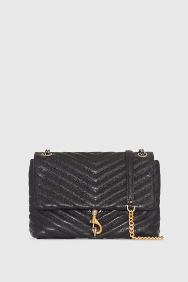Women Rebecca Minkoff Shoulder Bags Edie Flap Shoulder Bag Blackmulti