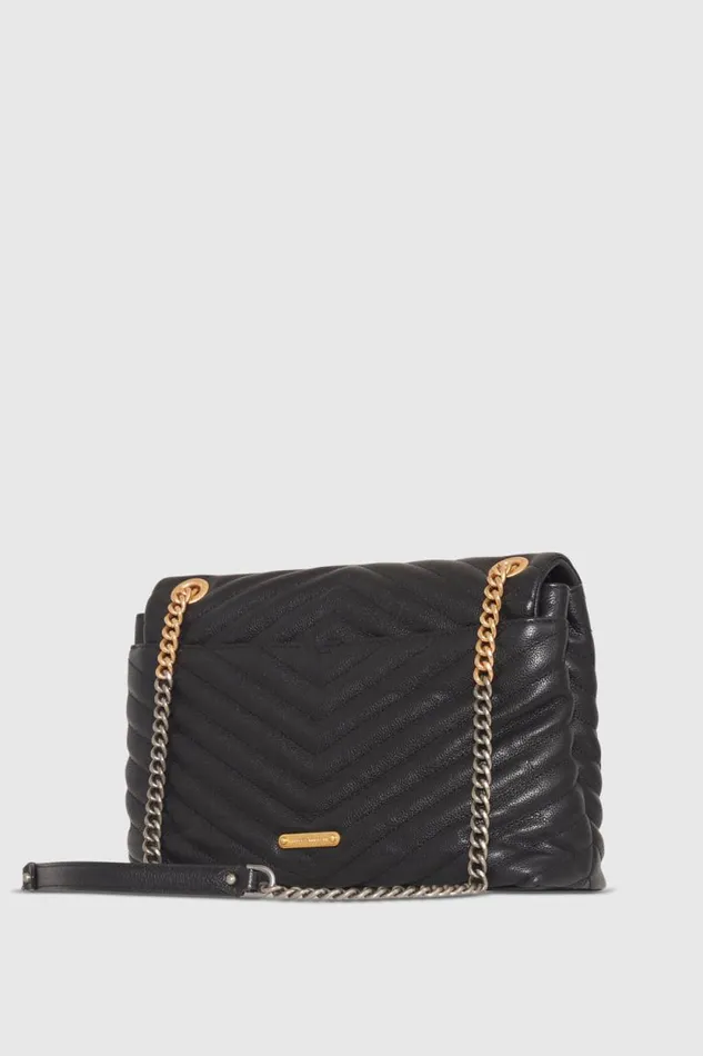Women Rebecca Minkoff Shoulder Bags Edie Flap Shoulder Bag Blackmulti