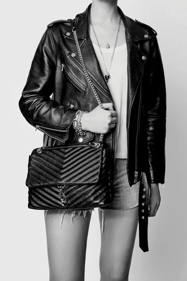 Women Rebecca Minkoff Shoulder Bags Edie Flap Shoulder Bag Blackmulti