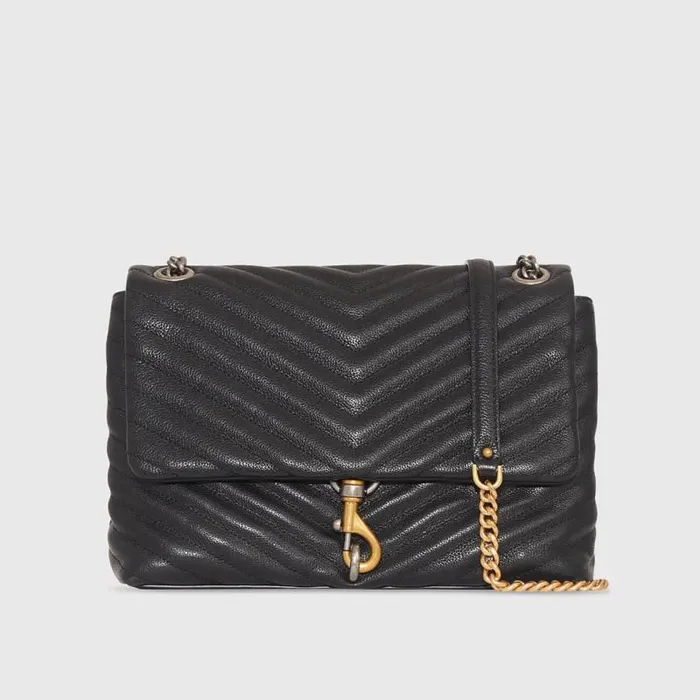 Women Rebecca Minkoff Shoulder Bags Edie Flap Shoulder Bag Blackmulti