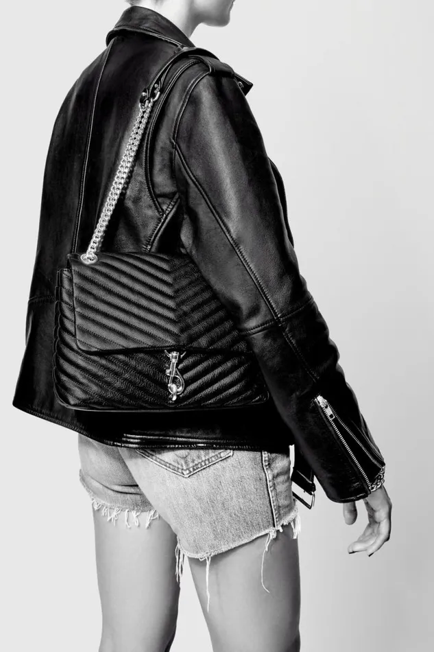 Women Rebecca Minkoff Shoulder Bags Edie Flap Shoulder With Diamond Quilt Black Women Rebecca Minkoff Shoulder Bags Edie Flap Shoulder With Diamond Quilt Black