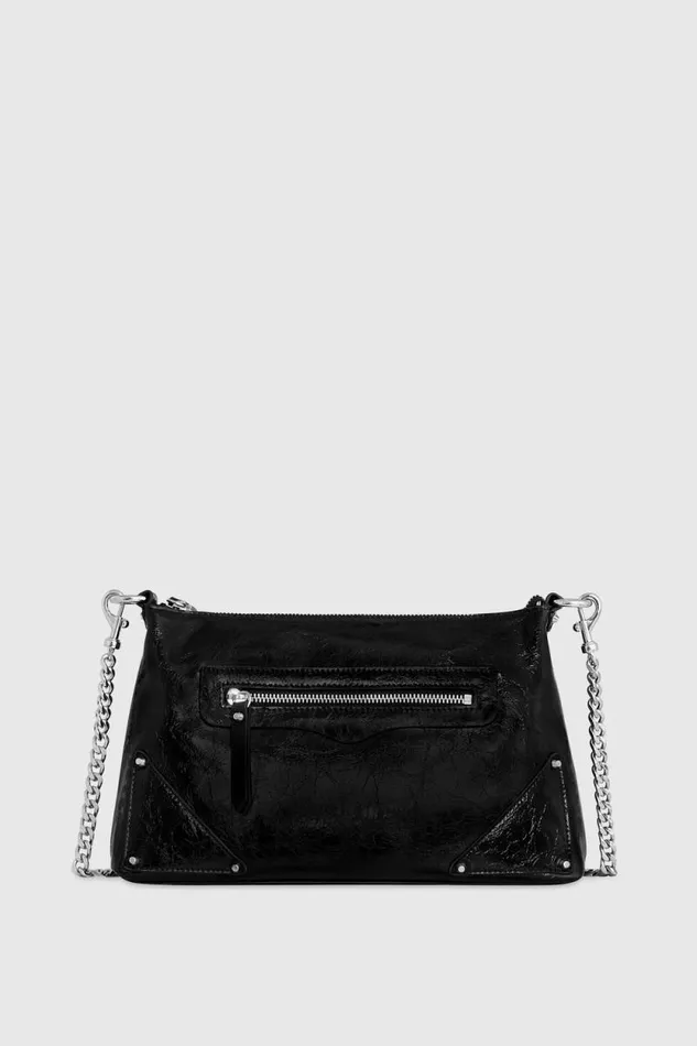 Women Rebecca Minkoff Shoulder Bags Moto Shoulder Bag Black
