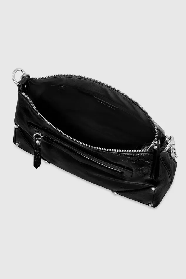 Women Rebecca Minkoff Shoulder Bags Moto Shoulder Bag Black Women Rebecca Minkoff Shoulder Bags Moto Shoulder Bag Black