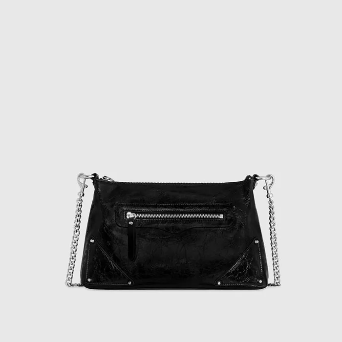 Women Rebecca Minkoff Shoulder Bags Moto Shoulder Bag Black Women Rebecca Minkoff Shoulder Bags Moto Shoulder Bag Black