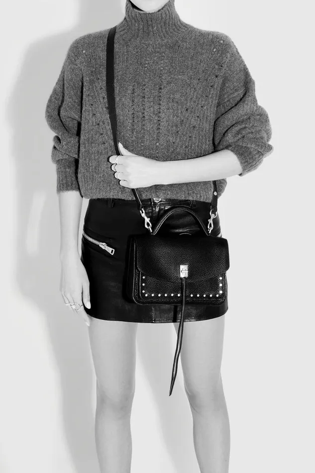 Women Rebecca Minkoff Top Handle Bags Darren Small Messenger Black Women Rebecca Minkoff Top Handle Bags Darren Small Messenger Black