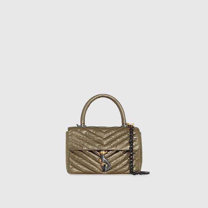 Women Rebecca Minkoff Top Handle Bags Edie Top Handle Bronze Women Rebecca Minkoff Top Handle Bags Edie Top Handle Bronze
