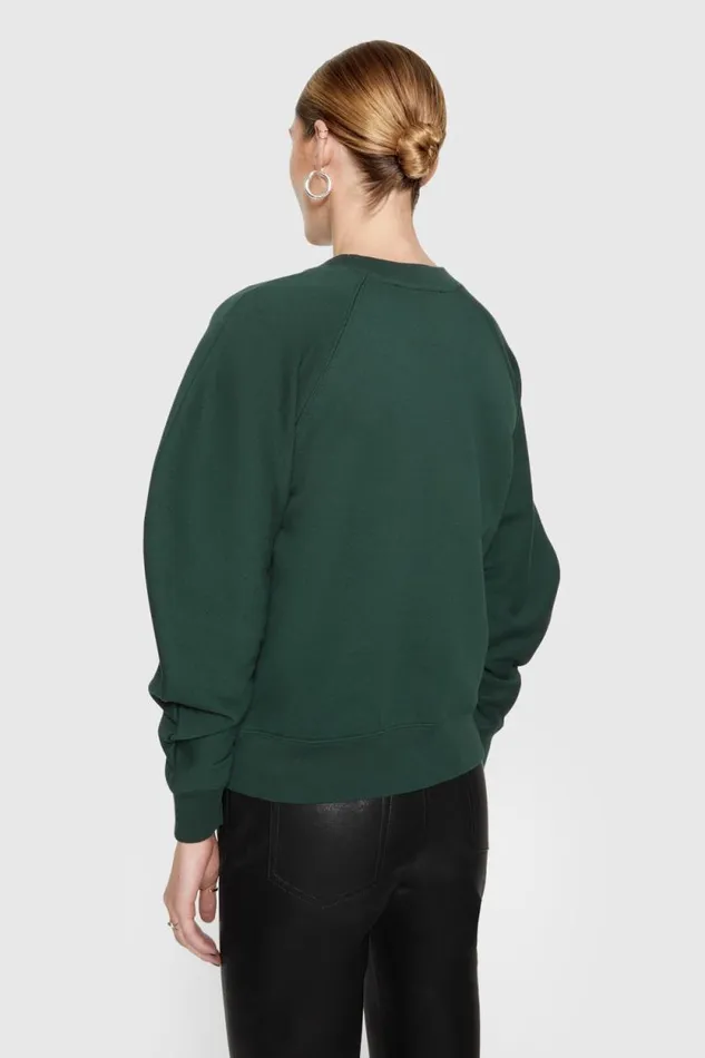 Women Rebecca Minkoff Tops Joan Sweatshirt Deep Jade Women Rebecca Minkoff Tops Joan Sweatshirt Deep Jade