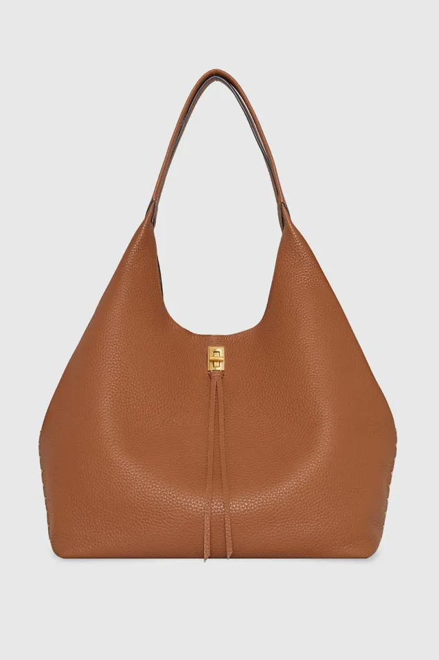Women Rebecca Minkoff Tote Bags Darren Signature Carryall Caramello