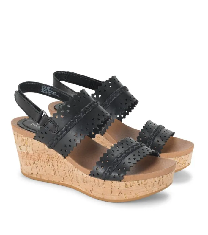 Women Rene Wedge Sandal Black Baretraps Wedge Sandals
