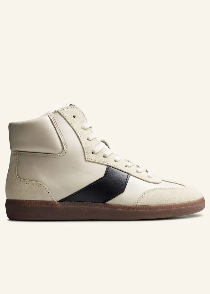 Women Retro High Top Sneaker Off White MEEM