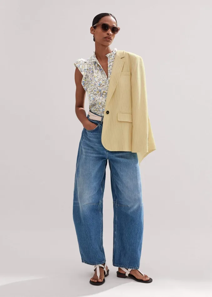 Women Reversible Belt Chalk Crocpale Ochre MEEM