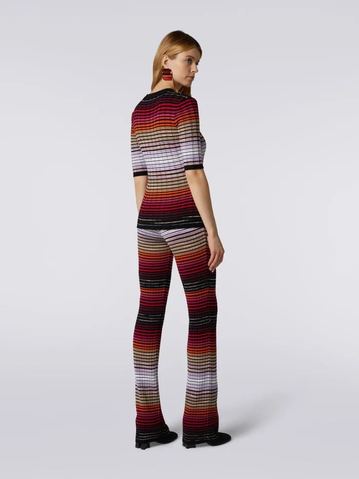 Women Ribbed Cotton And Viscose Pullover Multicoloured Missoni Tshirts And Tops Women Ribbed Cotton And Viscose Pullover Multicoloured Missoni Tshirts And Tops