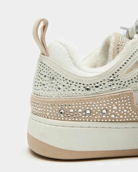 Women ROARING WHITE RHINESTONES White Multi Steve Madden Sneakers Women ROARING WHITE RHINESTONES White Multi Steve Madden Sneakers