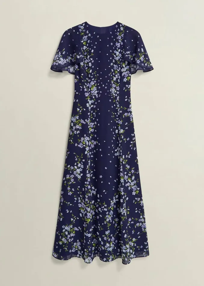 Women Rosella Cape Dress Midnight Multi Hobbs Dresses and Jumpsuits
