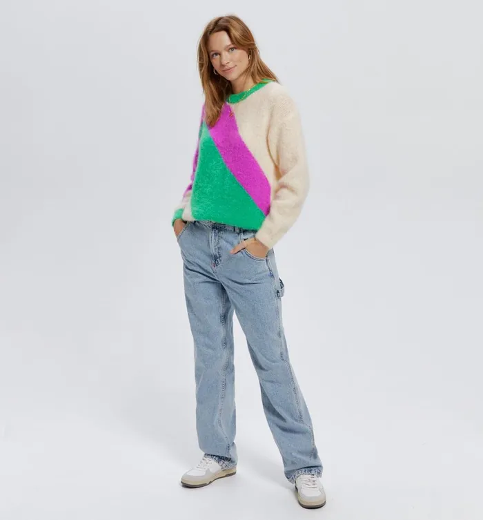 Women Round Neck Jumper 8211 Green Print Promod Jumpers And Cardigans Women Round Neck Jumper 8211 Green Print Promod Jumpers And Cardigans