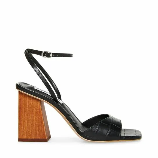 Women ROZLYN BLACK CROCODILE Black Crocodile Steve Madden Heels