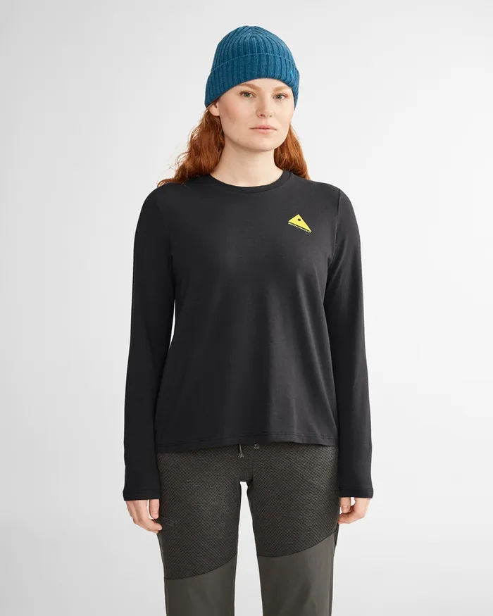 Women Runa Verkstad AB Long Sleeve Tee Raven Klttermusen TShirts