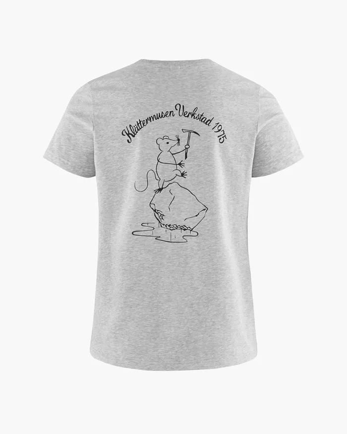 Women Runa Workshop 20 WoShort Sleeve Tee Grey Melange Klttermusen TShirts